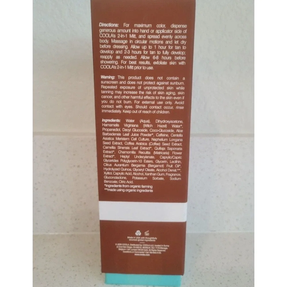COOLA Sunless Tan Express Sculpting Mousse Organic Pina Colada Scent 7oz 207ml‎